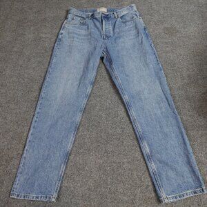 Everlane Womens Jeans 31 High Rise Cheeky Straight Cotton Blend